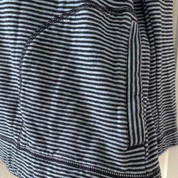 J. Jill Navy and light blue Striped Hoodie - Picture 4 of 6